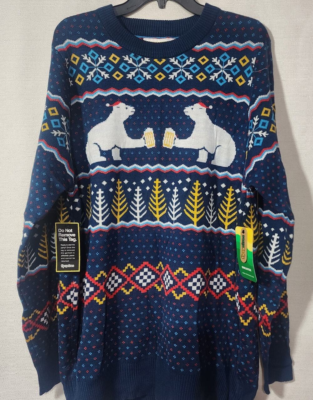 Polar bear Party sweater by tipsy elves men's XXL